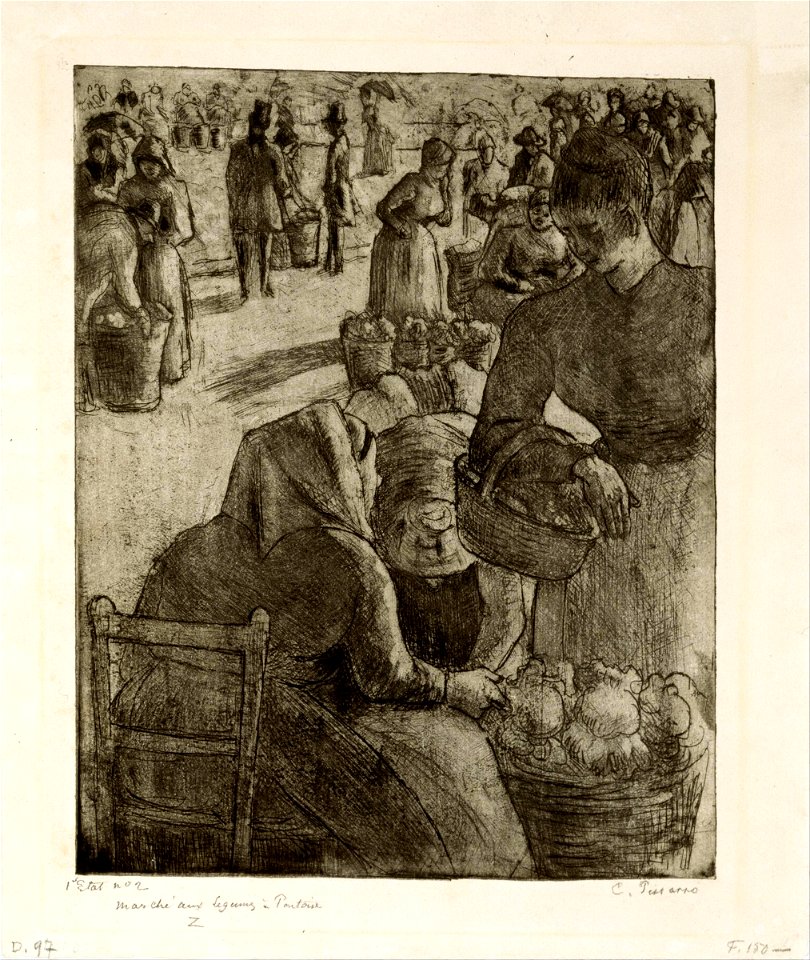 Camille Pissarro - Marche aux legumes aux Pontoise - Google Art Project