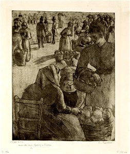 Camille Pissarro - Marche aux legumes aux Pontoise - Google Art Project
