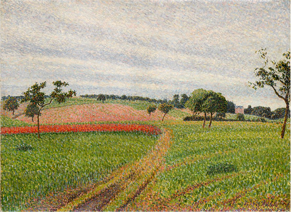 Camille Pissarro - Les Coteaux de Thierceville, temps gris (PD 859)