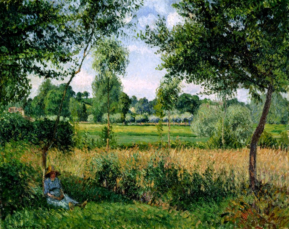 Camille Pissarro - Morning Sunlight Effect, Eragny - Google Art Project