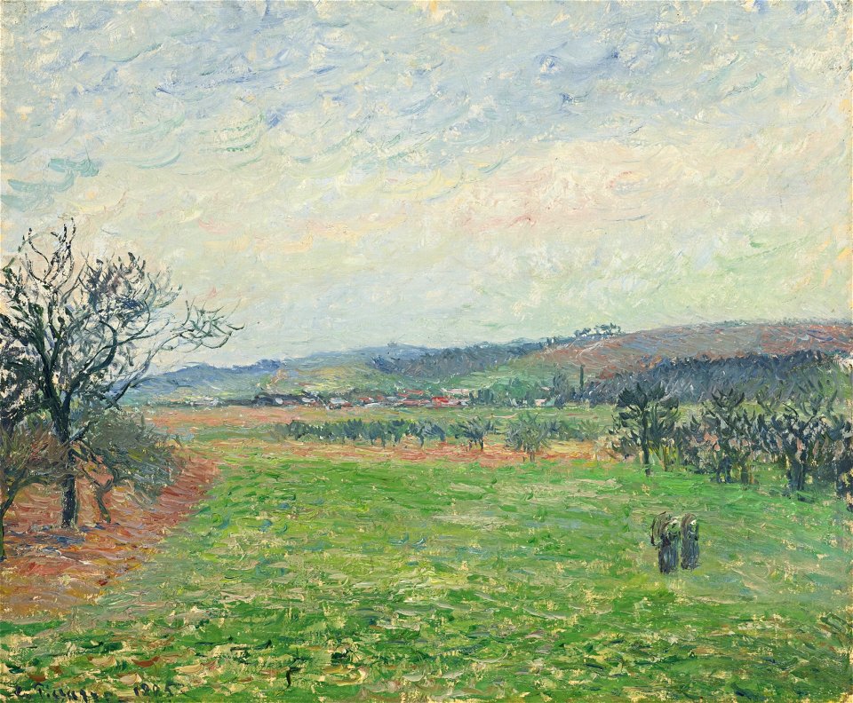 Camille Pissarro - Les Coteaux de Gisors, temps gris (PD 814)