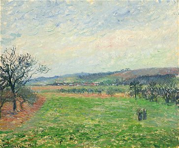 Camille Pissarro - Les Coteaux de Gisors, temps gris (PD 814)
