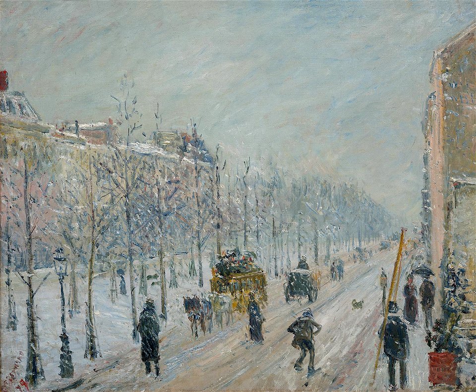 Camille Pissarro - Les boulevards extérieurs, effet de neige - Musée Marmottan-Monet