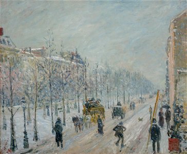 Camille Pissarro - Les boulevards extérieurs, effet de neige - Musée Marmottan-Monet