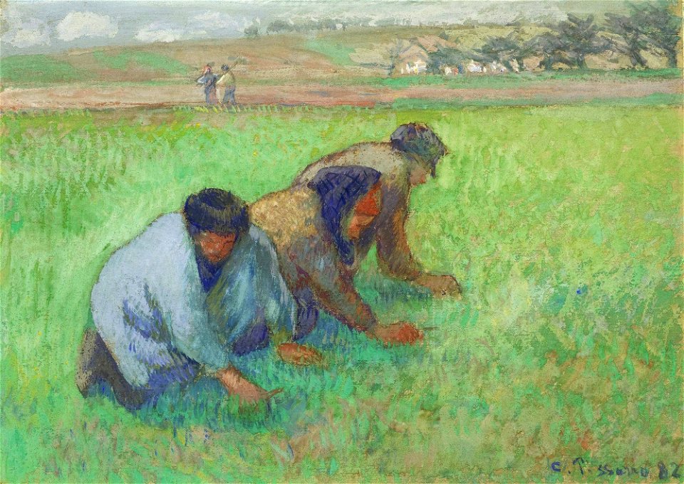 Camille Pissarro - Les Sarcleurs (1882)