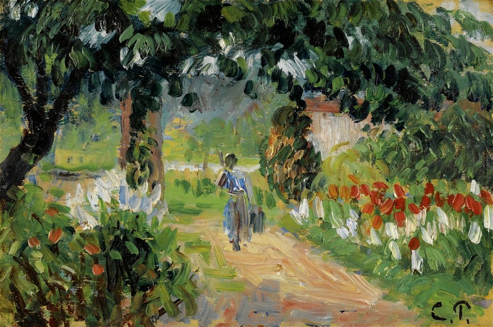 Camille Pissarro - L’Allée du jardin d’Eragny (PD 1266)
