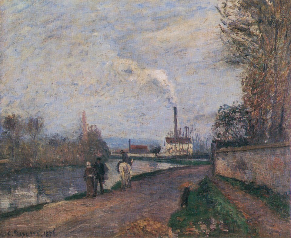 Camille Pissarro - L´Oise à Pontoise temp gris - 1876