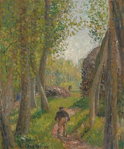 Camille Pissarro - Paysan vu de dos dans un sous-bois, Moret - High Museum of Art (PD 1372)