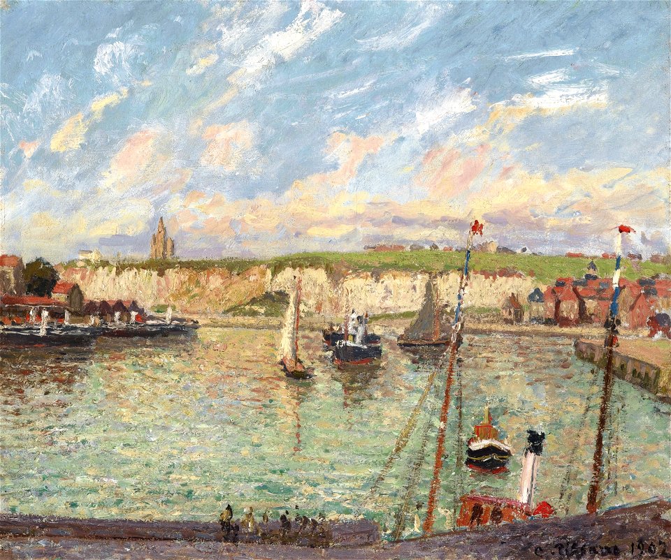 Camille Pissarro - L’Avant-port de Dieppe, après-midi, temps lumineux (PD 1445)