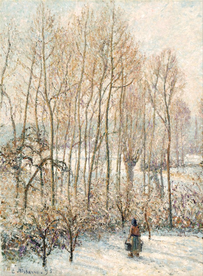 Camille Pissarro - Morning Sunlight on the Snow, Eragny-sur-Epte - Google Art Project