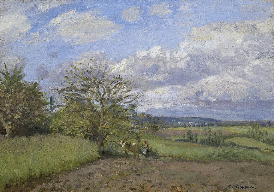 Camille Pissarro - Paysage avec une vachère (PD 242)