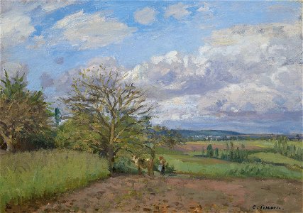 Camille Pissarro - Paysage avec une vachère (PD 242)