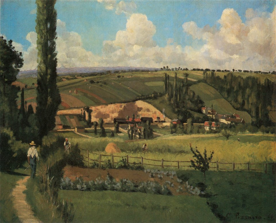 Camille Pissarro - Paysage aux Pâtis, Pontoise - 1868