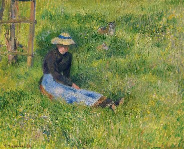 Camille Pissarro - Paysanne assise et chèvre (PD 764)