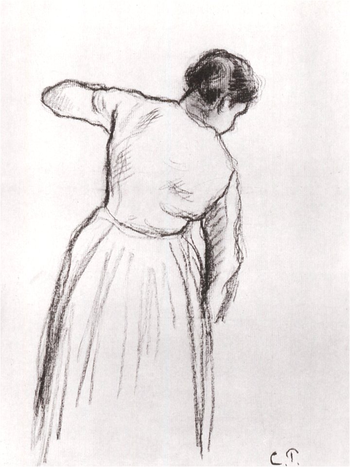Camille Pissarro - Paysanne bêchant - 1880