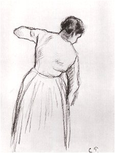 Camille Pissarro - Paysanne bêchant - 1880