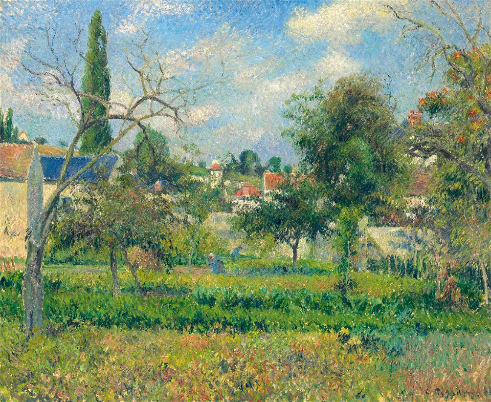 Camille Pissarro - Paysannes dans les champs, Pontoise (PD 644)