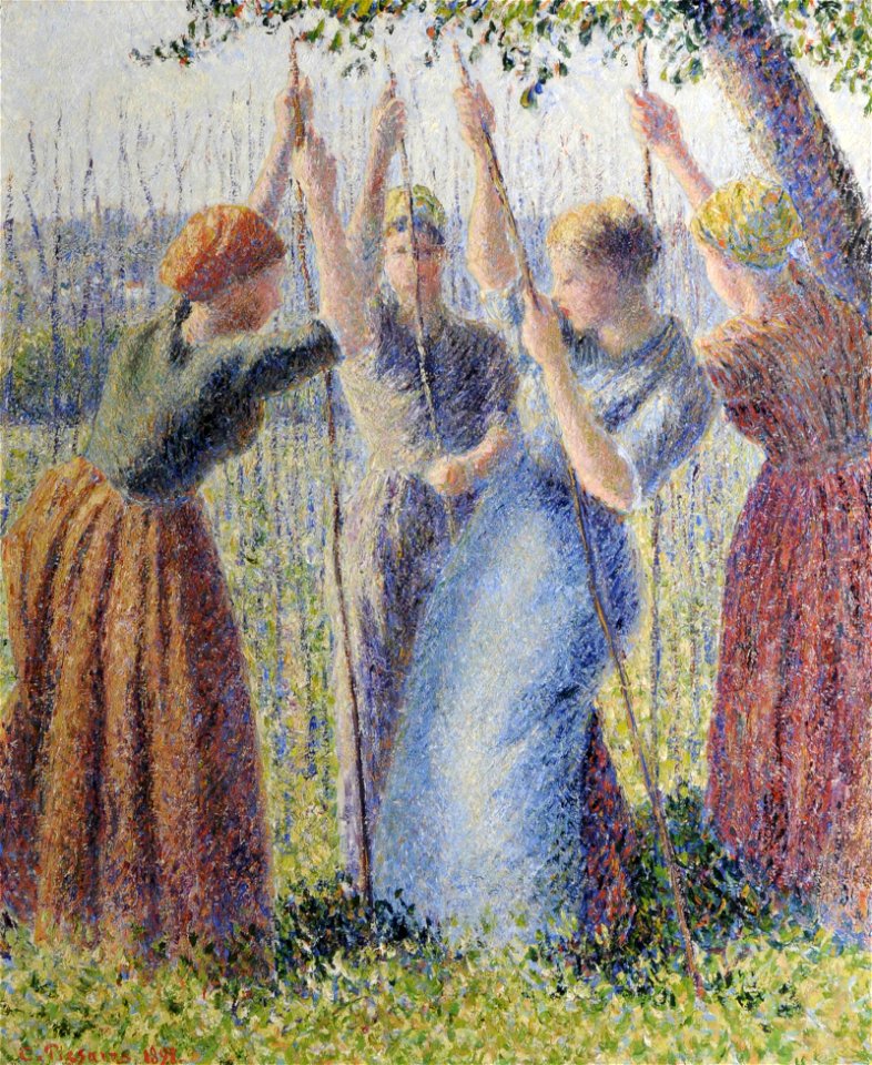 Camille Pissarro - Paysannes plantant des rames - museums Sheffield