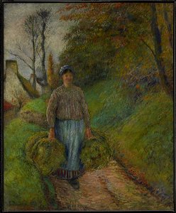 Camille Pissarro - Peasant Woman Carrying Two Bundles of Hay - 1981.132 - Dallas Museum of Art
