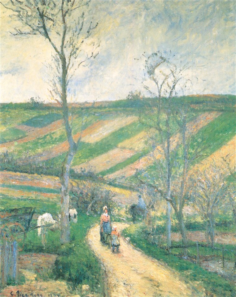 Camille Pissarro - Route du Fond de L´Hermitage, Pontoise - 1877