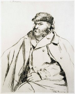 Camille Pissarro - Portrait of Cezanne (State I) - Google Art Project