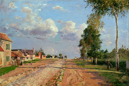 Camille Pissarro - Route de Versailles, Rocquencourt - Google Art Project