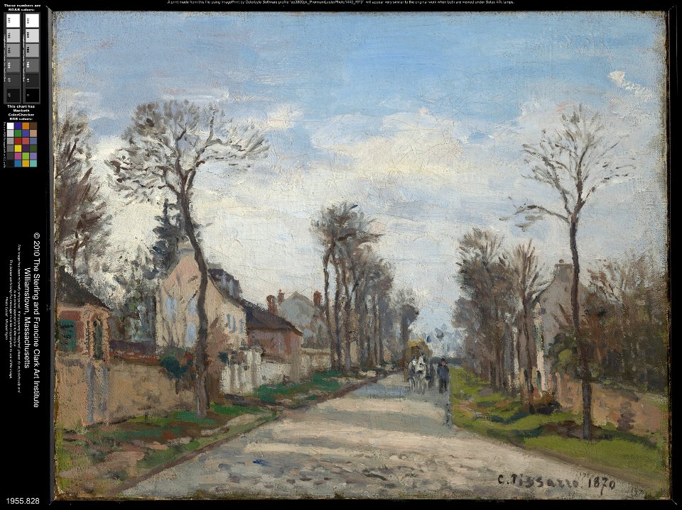 Camille Pissarro - Route de Versailles, Louveciennes - 1955.828 - Clark Art Institute