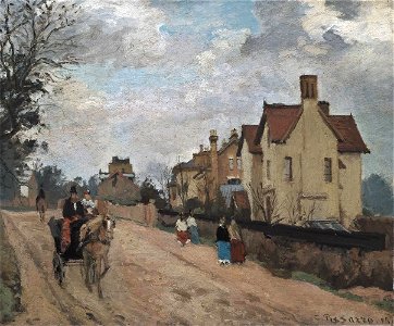 Camille Pissarro - Straße in Upper Norwood - 8699 - Bavarian State Painting Collections. Free illustration for personal and commercial use.
