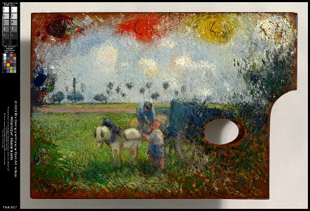 Camille Pissarro - The Artist's Palette with a Landscape - 1955.827 - Clark Art Institute