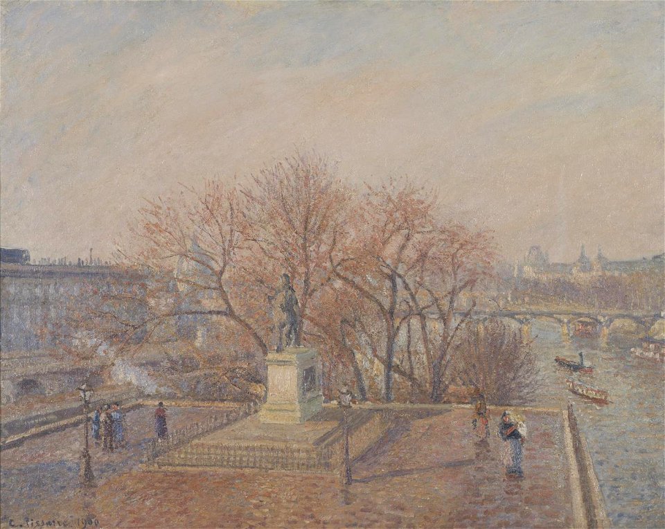 Camille Pissarro - Statue d’Henry IV, matin, soleil, d’hiver - Krannert Art Museum (PD 1343)