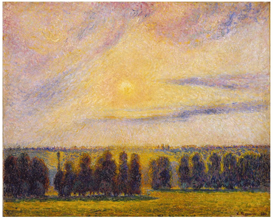 Camille Pissarro - Sunset at Eragny - Google Art Project