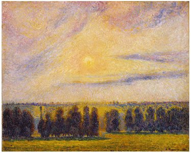 Camille Pissarro - Sunset at Eragny - Google Art Project