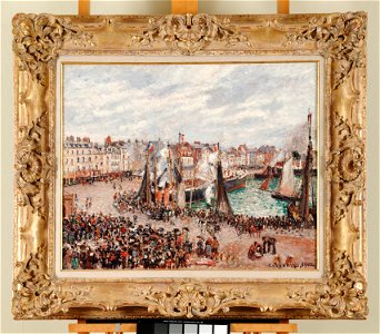 Camille Pissarro - The Fish Market, Dieppe, Grey Weather, Morning - 2019.67.20.McD - Dallas Museum of Art