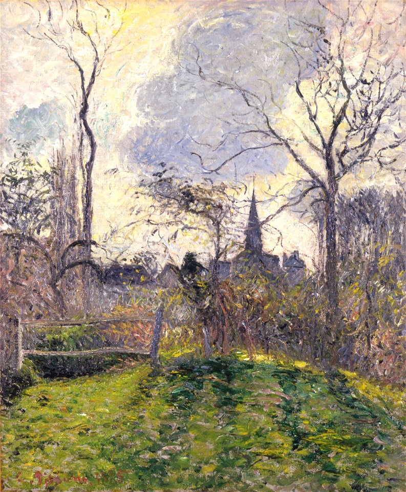 Camille Pissarro - The Bell Tower of Bazincourt - 178-1955 - Saint Louis Art Museum