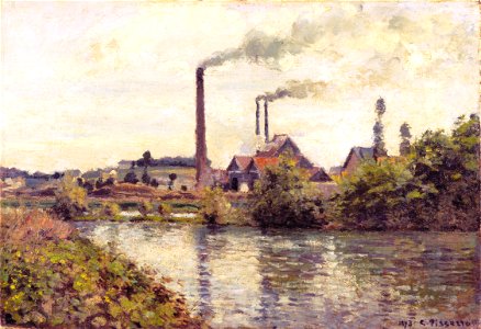 Camille Pissarro - The Factory at Pontoise - Google Art Project