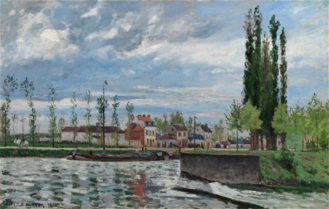 Camille Pissarro - The Lock at Pontoise - 1990.7 - Cleveland Museum of Art