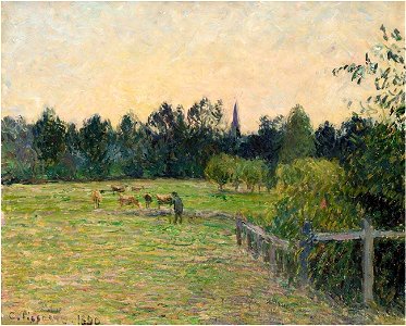 Camille Pissarro - Vacher dans un pré à Eragny (PD 881)