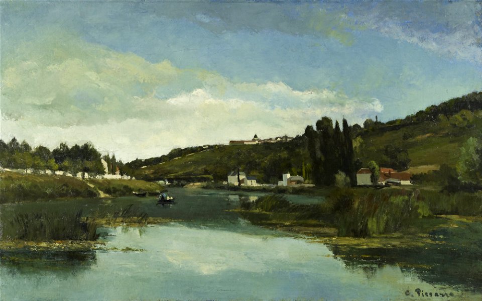Camille Pissarro - The Marne at Chennevières - Google Art Project