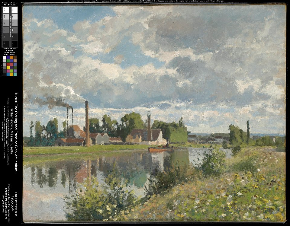 Camille Pissarro - The River Oise near Pontoise - 1955.554 - Clark Art Institute