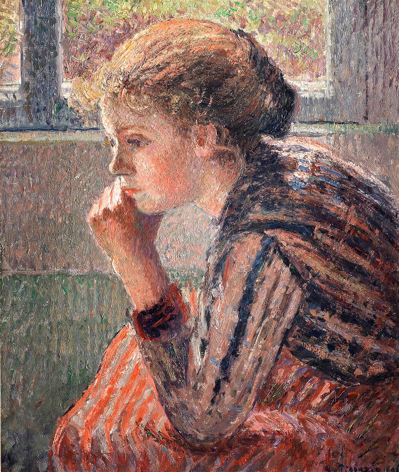 Camille Pissarro - Tête de jeune fille de profil dite La Rosa (PD 1113)