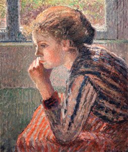 Camille Pissarro - Tête de jeune fille de profil dite La Rosa (PD 1113)