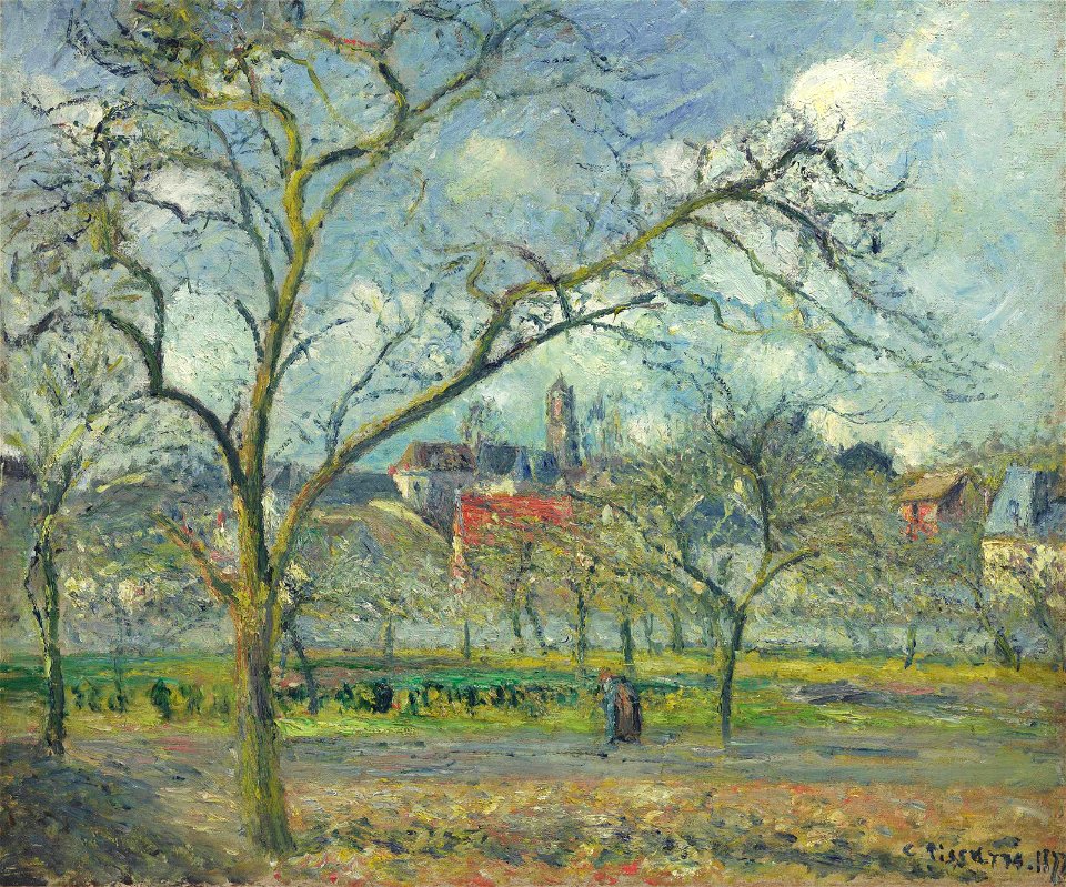 Camille Pissarro - Verger à Saint-Ouen-l’Aumône en hiver (PD 485)