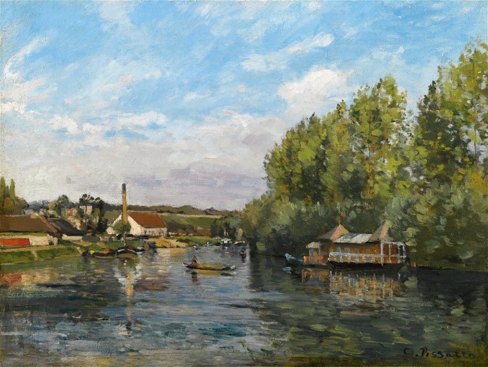 CAMILLE PISSARRO 1831 - 1903 LA SEINE À PORT-MARLY