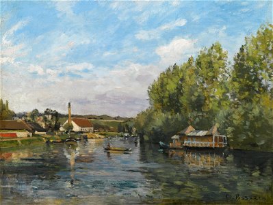 CAMILLE PISSARRO 1831 - 1903 LA SEINE À PORT-MARLY