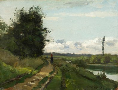 Camille Pissarro, Les bords de la Seine à Bougival, 1864, PD.23-1964, The Fitzwilliam Museum