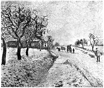 Camille Pissarro Schneelandschaft bei Eragny (aus Kunst und Künstler 1904)