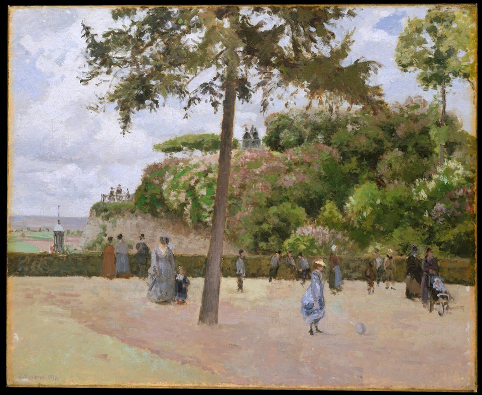 Camille Pissarro The Public Garden at Pontoise The Metropolitan Museum of Art