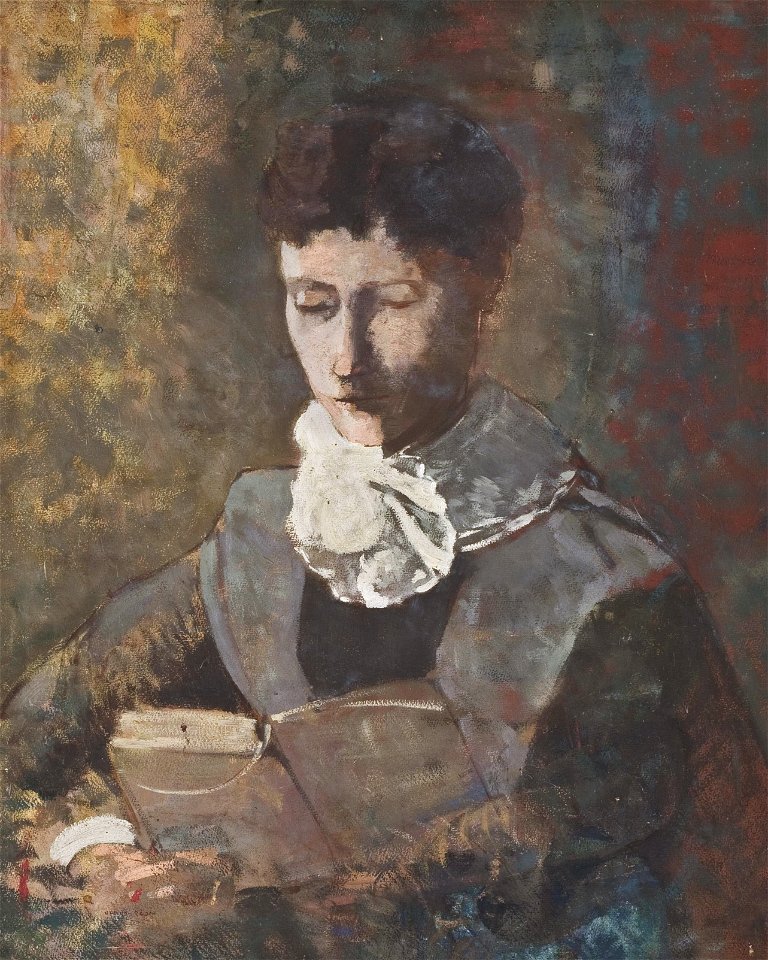 Camille Redon Reading by Odilon Redon (1840-1916)