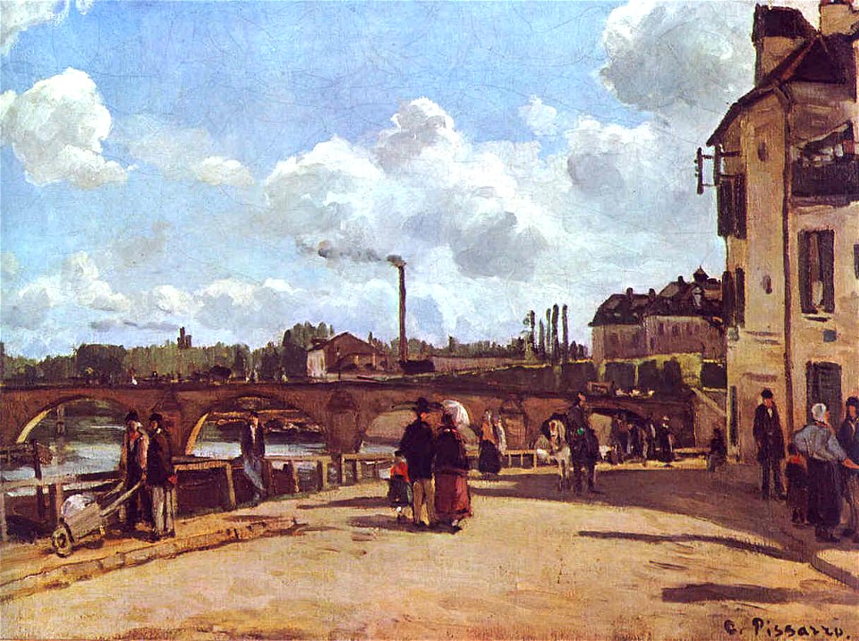 Camille Pissarro Vue de Pontoise Quai du Pothuis