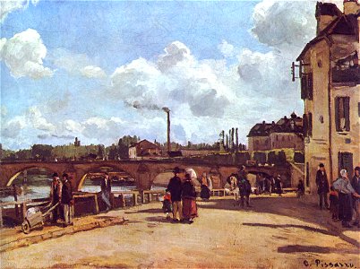 Camille Pissarro Vue de Pontoise Quai du Pothuis